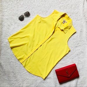 Banana republic yellow sleeveless shirt top